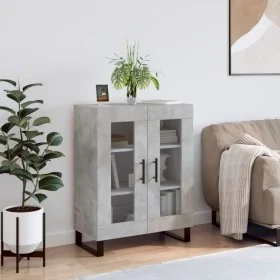 Engineered wood sideboard in gray concrete 69.5x34x90 cm by , Sideboards - Ref: Foro24-827816, Price: 87,12 €, Discount: %