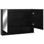 Armario de baño con espejo negro 80x15x60 cm de vidaXL, Tocadores de baño - Ref: Foro24-323605, Precio: 113,50 €, Descuento: %