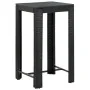 Tall garden table made of black synthetic rattan 60.5x60.5x110.5 cm by , Garden tables - Ref: Foro24-45871, Price: 207,68 €, ...