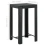 Tall garden table made of black synthetic rattan 60.5x60.5x110.5 cm by , Garden tables - Ref: Foro24-45871, Price: 207,68 €, ...