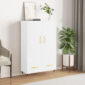 High gloss white engineered wood sideboard 69.5x31x115 cm by , Sideboards - Ref: Foro24-828214, Price: 98,09 €, Discount: %
