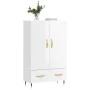 High gloss white engineered wood sideboard 69.5x31x115 cm by , Sideboards - Ref: Foro24-828214, Price: 98,09 €, Discount: %