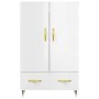 High gloss white engineered wood sideboard 69.5x31x115 cm by , Sideboards - Ref: Foro24-828214, Price: 98,09 €, Discount: %