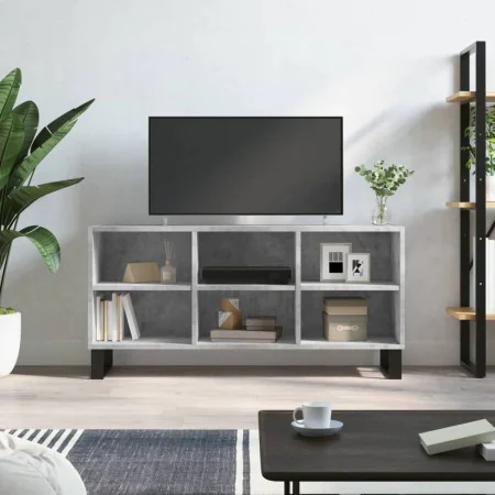 Engineered wood TV stand in concrete gray, 103.5x30x50 cm by , TV Furniture - Ref: Foro24-827000, Price: 63,17 €, Discount: %