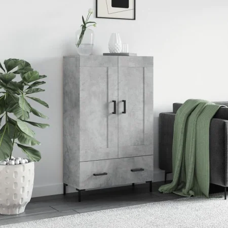 Tall engineered wood sideboard in gray concrete 69.5x31x115 cm by , Sideboards - Ref: Foro24-830328, Price: 87,40 €, Discount: %