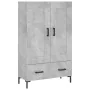 Tall engineered wood sideboard in gray concrete 69.5x31x115 cm by , Sideboards - Ref: Foro24-830328, Price: 87,40 €, Discount: %