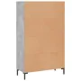 Tall engineered wood sideboard in gray concrete 69.5x31x115 cm by , Sideboards - Ref: Foro24-830328, Price: 87,40 €, Discount: %