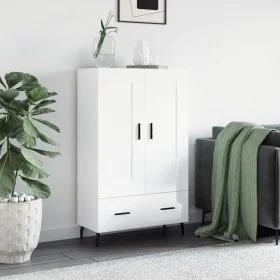 Hochglanz-Weißer Schrank aus Holzwerkstoff 69,5x31x115 cm von , Sideboards - Ref: Foro24-830342, Preis: 95,40 €, Rabatt: %