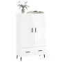 Hochglanz-Weißer Schrank aus Holzwerkstoff 69,5x31x115 cm von , Sideboards - Ref: Foro24-830342, Preis: 95,37 €, Rabatt: %