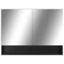Armario de baño con espejo negro 80x15x60 cm de vidaXL, Tocadores de baño - Ref: Foro24-323605, Precio: 113,50 €, Descuento: %