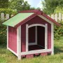Solid pine wood dog house in mocha color, 65x65x61.5 cm by , Dog kennels and fences - Ref: Foro24-172275, Price: 109,92 €, Di...