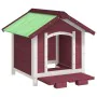 Solid pine wood dog house in mocha color, 65x65x61.5 cm by , Dog kennels and fences - Ref: Foro24-172275, Price: 109,92 €, Di...