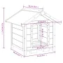 Solid pine wood dog house in mocha color, 65x65x61.5 cm by , Dog kennels and fences - Ref: Foro24-172275, Price: 109,92 €, Di...