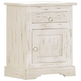 Solid white mango wood bedside table 40x30x50 cm by , Nightstands - Ref: Foro24-247713, Price: 120,85 €, Discount: %
