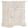 Solid white mango wood bedside table 40x30x50 cm by , Nightstands - Ref: Foro24-247713, Price: 120,85 €, Discount: %