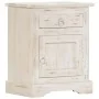 Mesita de noche de madera maciza de mango blanca 40x30x50 cm de , Mesitas de noche - Ref: Foro24-247713, Precio: 120,85 €, De...