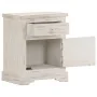 Solid white mango wood bedside table 40x30x50 cm by , Nightstands - Ref: Foro24-247713, Price: 120,85 €, Discount: %