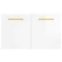 Plywood white gloss wall cabinet 60x36.5x35 cm by , Lockers and storage cabinets - Ref: Foro24-830006, Price: 42,85 €, Discou...