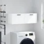 Wall-mounted cabinet in glossy white engineered wood, 100x36.5x35 cm by , Lockers and storage cabinets - Ref: Foro24-830134, ...