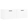 Wall-mounted cabinet in glossy white engineered wood, 100x36.5x35 cm by , Lockers and storage cabinets - Ref: Foro24-830134, ...