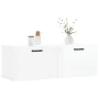 Wall-mounted cabinet in glossy white engineered wood, 100x36.5x35 cm by , Lockers and storage cabinets - Ref: Foro24-830134, ...