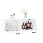 Wall-mounted cabinet in glossy white engineered wood, 100x36.5x35 cm by , Lockers and storage cabinets - Ref: Foro24-830134, ...