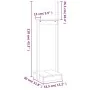 Massiver Kiefernholz-Holzständer 33,5x30x110 cm von , Brennholztaschen und -halter - Ref: Foro24-822616, Preis: 37,05 €, Raba...