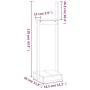 Soporte para leña madera maciza de pino 33,5x30x110 cm de , Bolsas y soportes de leña - Ref: Foro24-822616, Precio: 37,05 €, ...