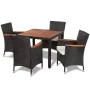 5-piece garden dining set with black synthetic rattan cushions by , Garden sets - Ref: Foro24-41307, Price: 504,59 €, Discoun...