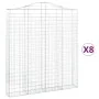 Gabion baskets 8 units arch shape iron 200x30x220/240 cm by , Pots and planters - Ref: Foro24-3145562, Price: 1,00 €, Discoun...