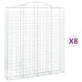 Gabionenkörbe 8 Stück Bogenform Eisen 200x30x220/240 cm von , Töpfe und Pflanzgefäße - Ref: Foro24-3145562, Preis: 1,00 €, Ra...