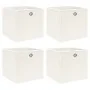 Cajas de almacenaje 4 uds tela blanco 32x32x32 cm de , Cestas para almacenaje - Ref: Foro24-288349, Precio: 24,87 €, Descuent...