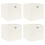 Storage boxes 4 units white fabric 32x32x32 cm by , Storage baskets - Ref: Foro24-288349, Price: 24,87 €, Discount: %