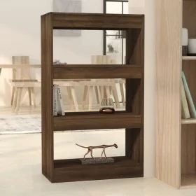 Shelf/divider engineered wood brown oak 60x30x103 cm by , Bookcases and shelves - Ref: Foro24-813604, Price: 56,70 €, Discoun...