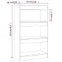Shelf/divider engineered wood brown oak 60x30x103 cm by , Bookcases and shelves - Ref: Foro24-813604, Price: 56,70 €, Discoun...