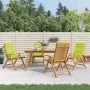 Reclining garden chairs and 4 solid teak wood cushions by , Garden chairs - Ref: Foro24-3196474, Price: 646,43 €, Discount: %