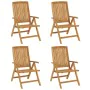 Reclining garden chairs and 4 solid teak wood cushions by , Garden chairs - Ref: Foro24-3196474, Price: 646,43 €, Discount: %