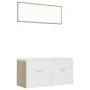 Badezimmermöbel-Set aus weißem und Eichenholz in Sonoma-Eiche. von , Badezimmermöbel - Ref: Foro24-3070897, Preis: 311,36 €, ...