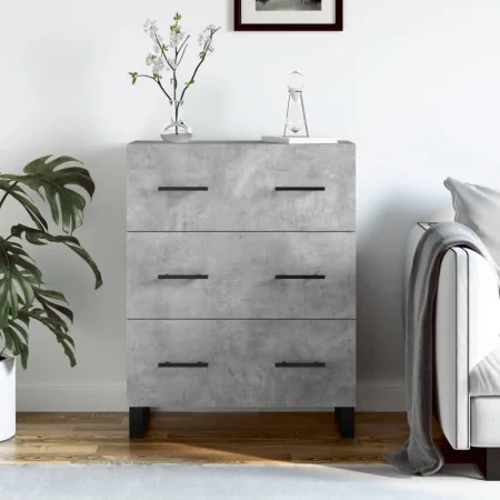 Grauer Beton-Engineered-Holz-Sideboard 69,5x34x90 cm von , Sideboards - Ref: Foro24-827880, Preis: 110,36 €, Rabatt: %
