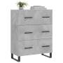 Aparador de madera de ingeniería gris hormigón 69,5x34x90 cm de , Aparadores - Ref: Foro24-827880, Precio: 110,36 €, Descuent...