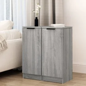 2 Vitrinen aus grauem Sonoma-Sperrholz, 30x30x70 cm. von , Sideboards - Ref: Foro24-817009, Preis: 70,30 €, Rabatt: %