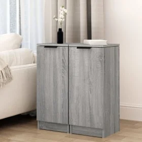 Display cabinets 2 units plywood gray Sonoma 30x30x70 cm by , Sideboards - Ref: Foro24-817009, Price: 70,30 €, Discount: %