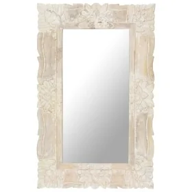 Massiver Mangoholzspiegel in Weiß 80x50 cm von , Spiegel - Ref: Foro24-321633, Preis: 111,40 €, Rabatt: %