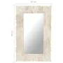 Massiver Mangoholzspiegel in Weiß 80x50 cm von , Spiegel - Ref: Foro24-321633, Preis: 111,40 €, Rabatt: %