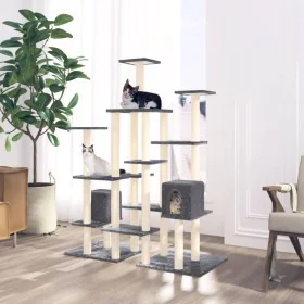 Cat scratcher with dark gray sisal posts 145 cm by , Cat furniture - Ref: Foro24-171532, Price: 94,05 €, Discount: %