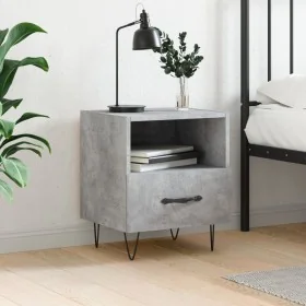 Engineered wood gray concrete bedside table 40x35x47.5 cm by , Nightstands - Ref: Foro24-827428, Price: 43,23 €, Discount: %