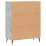 Grauer Beton-Engineered-Holz-Sideboard 69,5x34x90 cm von , Sideboards - Ref: Foro24-827744, Preis: 83,74 €, Rabatt: %