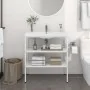 Estructura de lavabo de hierro blanco 79x38x83 cm de , Tocadores de baño - Ref: Foro24-338486, Precio: 64,30 €, Descuento: %