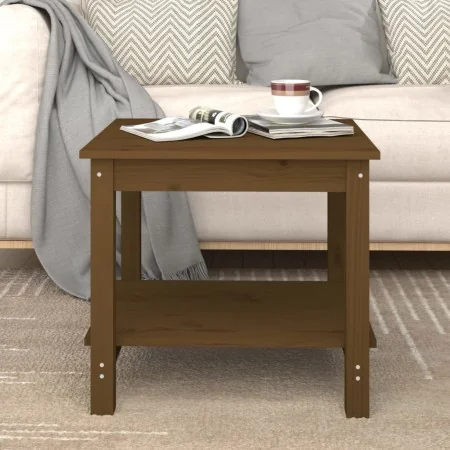Massiver Kiefernholz-Couchtisch in Honigbraun 50x50x45 cm von , Couchtisch - Ref: Foro24-822280, Preis: 64,87 €, Rabatt: %