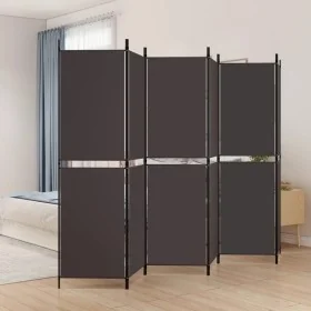 Sechsflügeliger Raumteiler aus braunem Stoff, 300x180 cm. von , Raumteiler - Ref: Foro24-350223, Preis: 63,33 €, Rabatt: %
